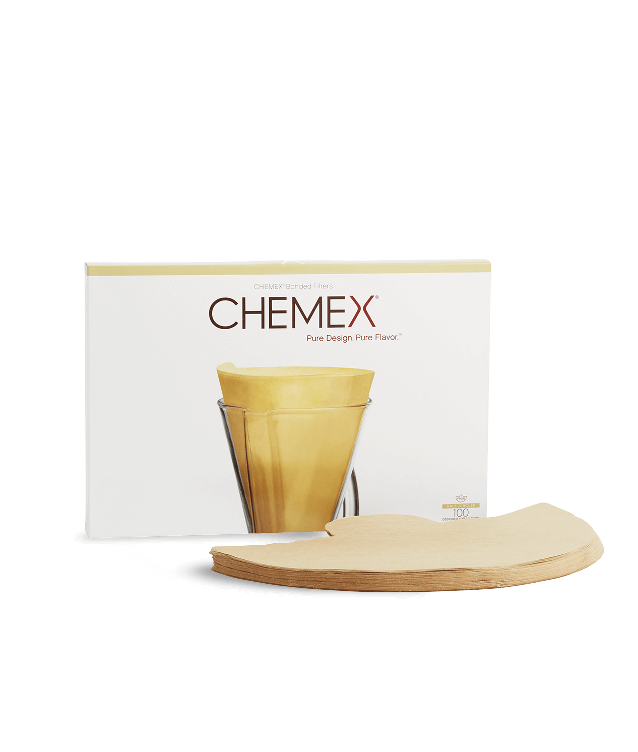 Chemex Bonded Filters Unfolded Half Moon