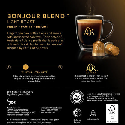 L'OR Bonjour Blend Coffee Capsules